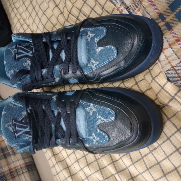 Louis Vuitton Blue Athletic Sneakers with Distinctive Design
